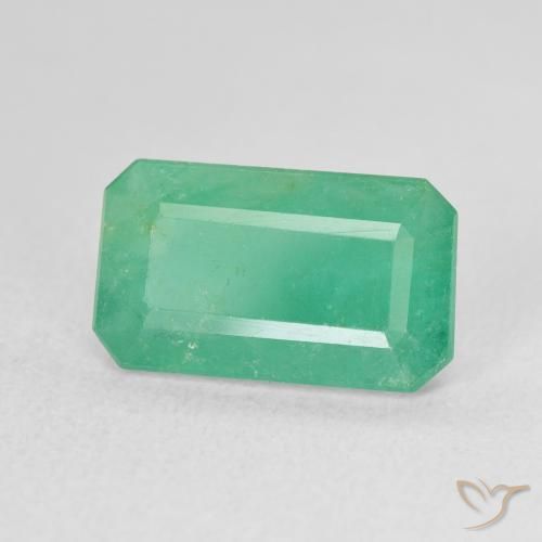 Esmeralda Azul verde Natural 3.66ct, Corte Octógono / Esmeralda, SI