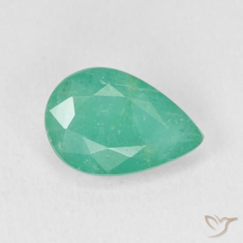 Esmeralda verde elétrico Natural 2.48ct, Formato de pêra, SI