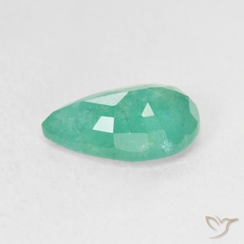 Esmeralda verde elétrico Natural 2.48ct, Formato de pêra, SI