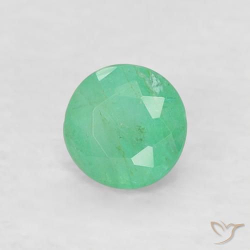 Esmeralda Menta verde Natural 0.16ct, Redondo, SI
