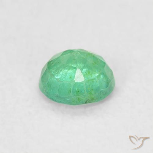 Esmeralda verde elétrico Natural 0.17ct, Redondo, SI