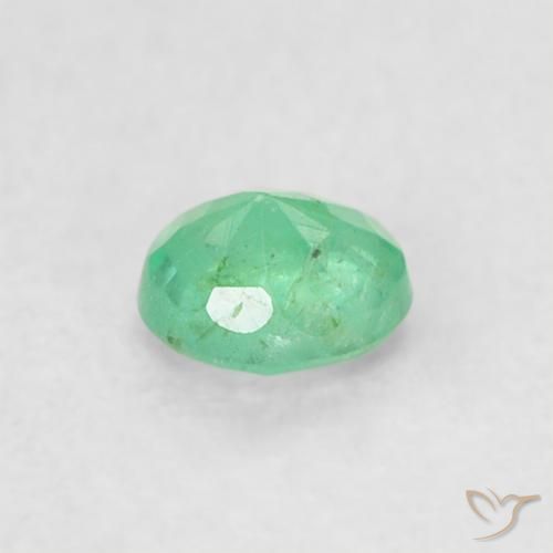 Esmeralda Menta verde Natural 0.17ct, Redondo, SI
