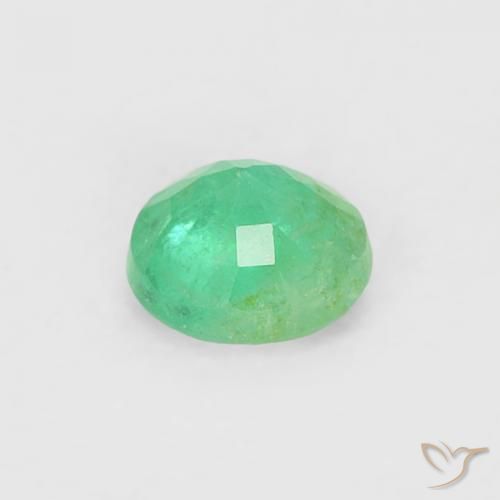Esmeralda Azul verde Natural 0.16ct, Redondo, SI