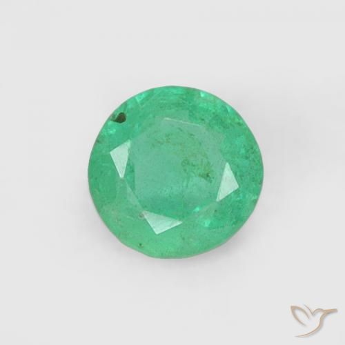 0.18ct Natural Verde Frio Esmeralda, Redondo, SI