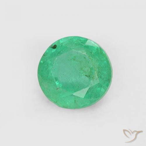 Esmeralda Verde Frio Natural 0.18ct, Redondo, SI