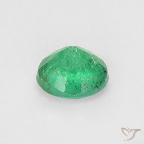 Esmeralda Verde Brilhante Natural 0.16ct, Corte Redondo, SI