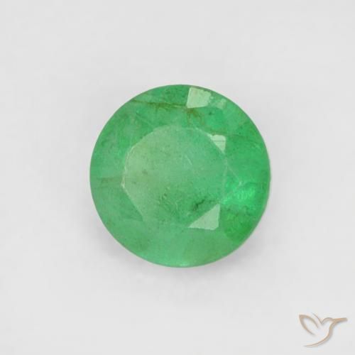 Esmeralda Luz verde Natural 0.19ct, Redondo, SI