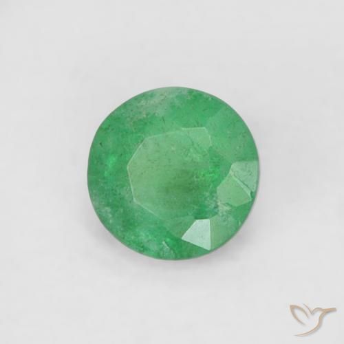Esmeralda Verde Frio Natural 0.16ct, Redondo, SI