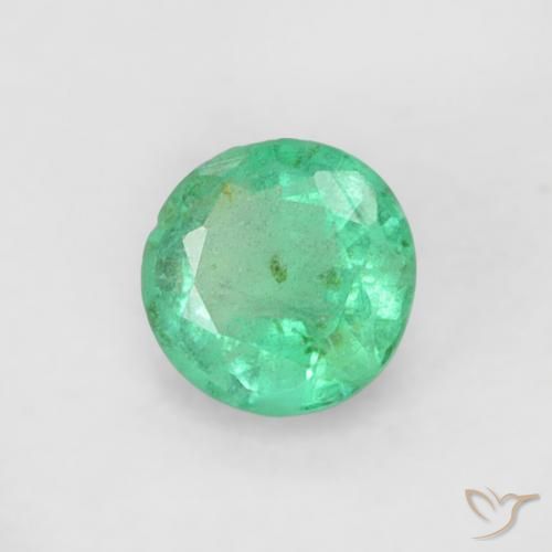 Esmeralda Azul verde Natural 0.18ct, Redondo, SI