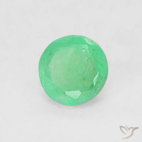 Esmeralda Verde Brilhante Natural 0.17ct, Redondo, SI