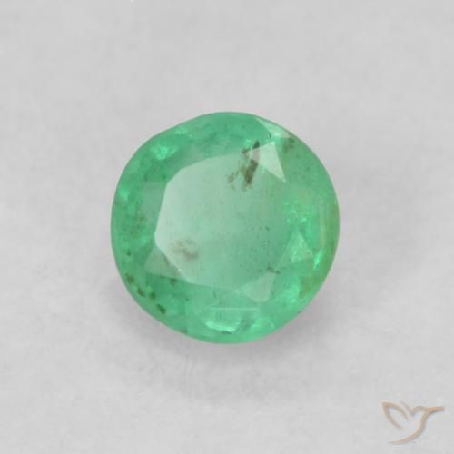 Esmeralda Verde claro Natural 0.20ct, Redondo, SI