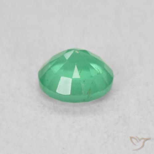 Esmeralda verde intenso Natural 0.17ct, Redondo, SI