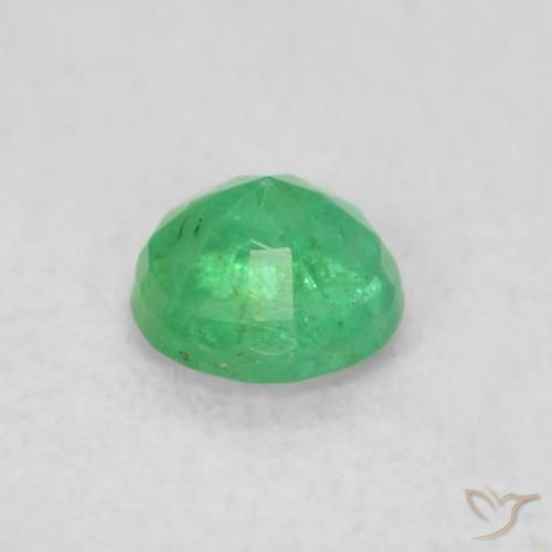 Esmeralda Verde claro Natural 0.17ct, Redondo, SI