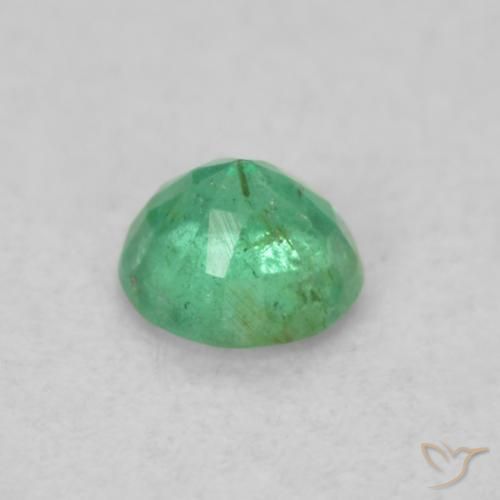 Esmeralda Jade verde Natural 0.16ct, Redondo, SI