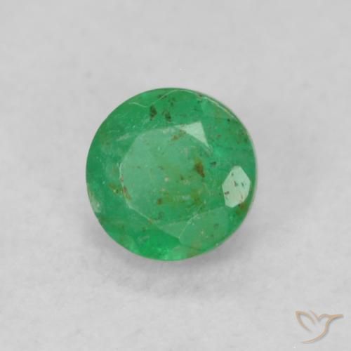 Esmeralda Luz verde Natural 0.18ct, Redondo, SI