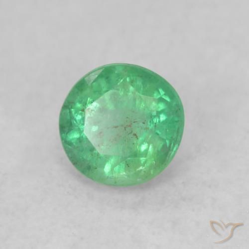Esmeralda Luz verde Natural 0.18ct, Redondo, SI