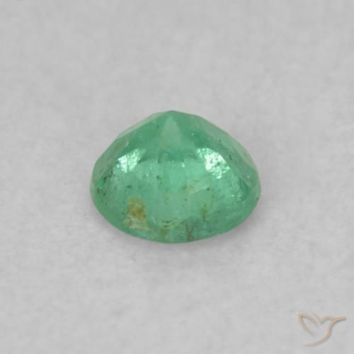 Esmeralda Verde claro Natural 0.16ct, Redondo, SI