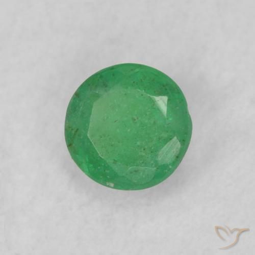Esmeralda Luz verde Natural 0.18ct, Redondo, SI