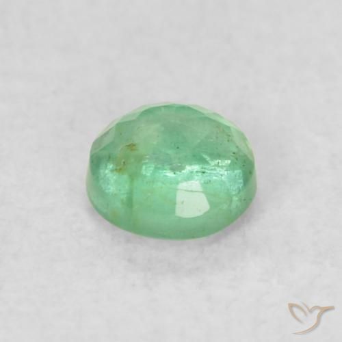 Esmeralda verde elétrico Natural 0.20ct, Redondo, SI