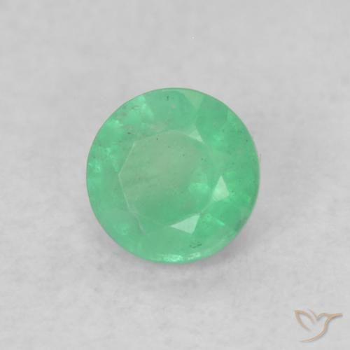 Esmeralda Verde médio Natural 0.17ct, Redondo, SI