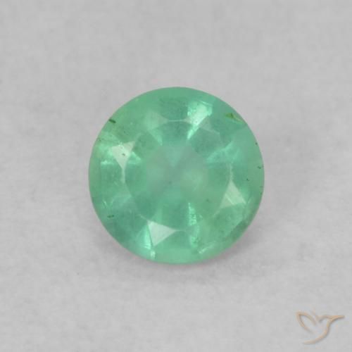 0.14ct Natural Verde Frio Esmeralda, Redondo, SI