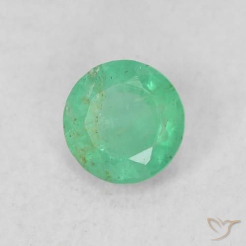 0.16ct Natural Verde médio Esmeralda, Redondo, SI