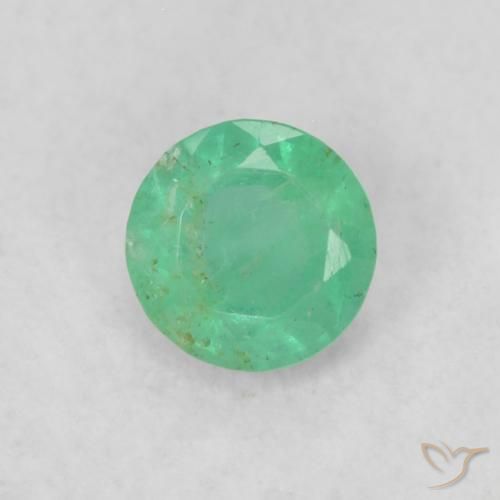 Esmeralda Verde médio Natural 0.16ct, Redondo, SI