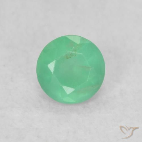 Esmeralda Verde Trevo Claro Natural 0.15ct, Redondo, SI