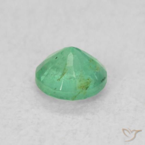 Esmeralda Verde amarelado Natural 0.17ct, Redondo, SI
