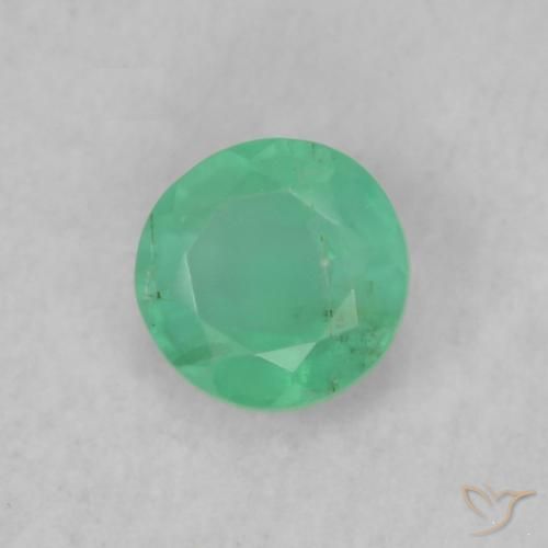 Esmeralda Samambaia Verde Profundo Natural 0.18ct, Redondo, SI