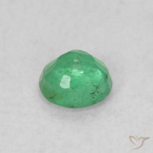 Esmeralda Verde amarelado Natural 0.16ct, Redondo, SI
