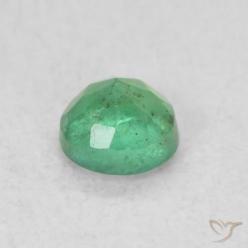 Esmeralda Verde claro fresco Natural 0.17ct, Redondo, SI