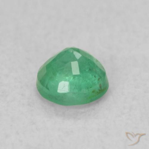 Esmeralda verde pistache Natural 0.18ct, Redondo, SI