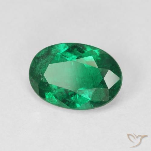 Esmeralda verde escuro Natural 1.86ct, oval, VS-SI