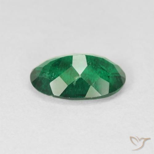 Esmeralda verde escuro Natural 1.86ct, oval, VS-SI