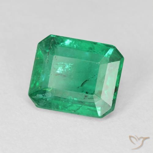 Esmeralda Verde azulado Natural 2.46ct, Corte Octógono / Esmeralda, VS-SI