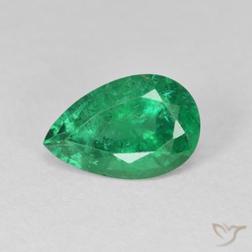 2.20ct Natural verde quente Esmeralda, Formato de pêra, VS-SI