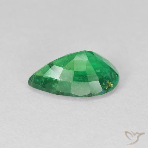 Esmeralda verde quente Natural 2.20ct, Formato de pêra, VS-SI