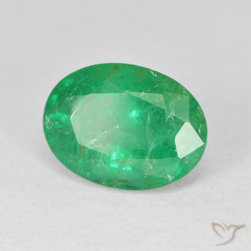 Esmeralda verde quente Natural 3.92ct, oval, VS-SI