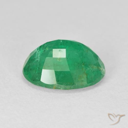 Esmeralda verde quente Natural 3.92ct, oval, VS-SI
