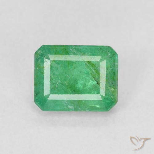 0.93ct Natural Verde médio Esmeralda, Corte Esmeralda, SI-I1