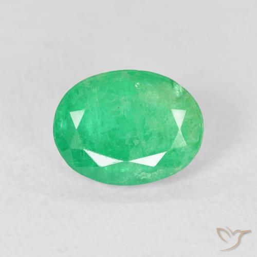 1.42ct Natural Verde amarelado Esmeralda, oval, SI