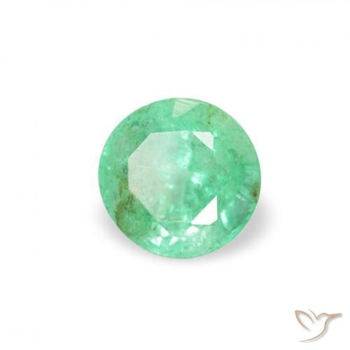 Esmeralda Verde claro Natural 0.16ct, Redondo, SI
