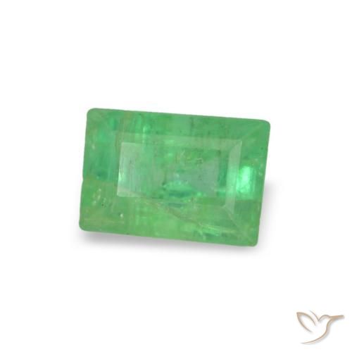 Esmeralda verde natural 0,18ct, baguete, SI