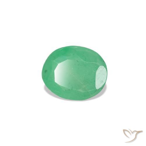 Esmeralda verde natural 0,32ct, corte oval, VS-SI