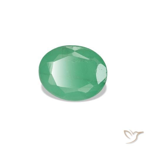 Esmeralda verde natural 0,32ct, corte oval, SI