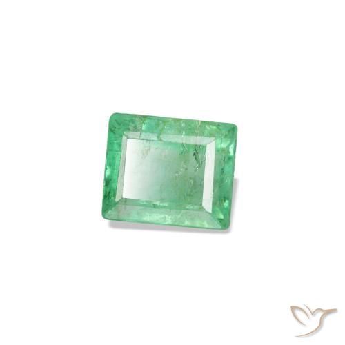 Esmeralda verde natural 0,15ct, baguete, SI