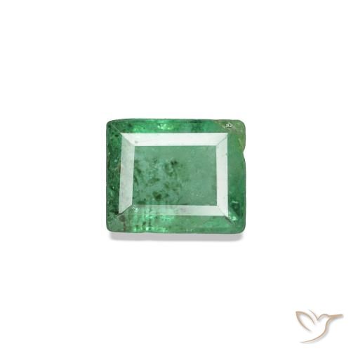 Esmeralda verde natural 0,16ct, baguete, SI