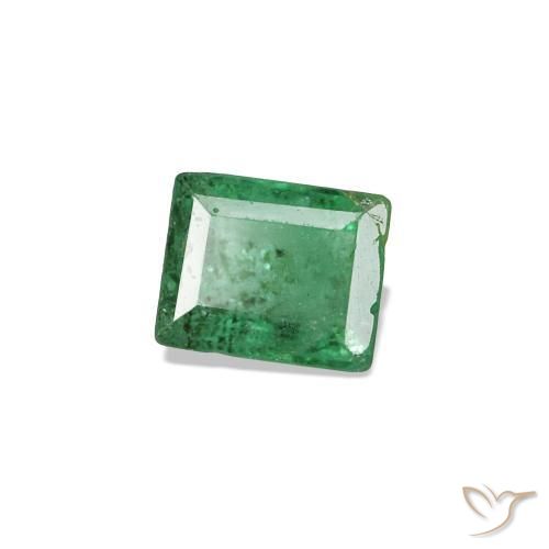 Esmeralda verde natural 0,16ct, baguete, SI
