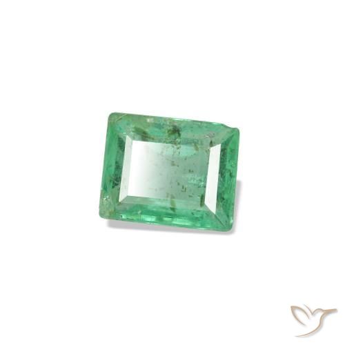 Esmeralda verde natural 0,15ct, baguete, SI